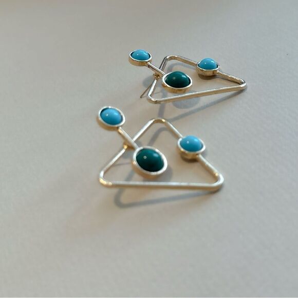 Geo dangle earrings M861 - Picture 4 of 6